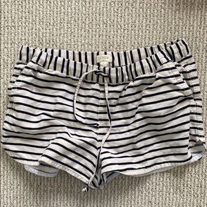 J. Crew Women's Striped Shorts - Black and White